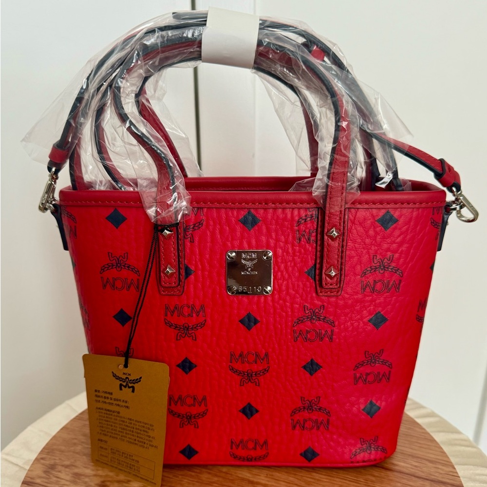 MCM Mini Aren Shopper in Visetos
